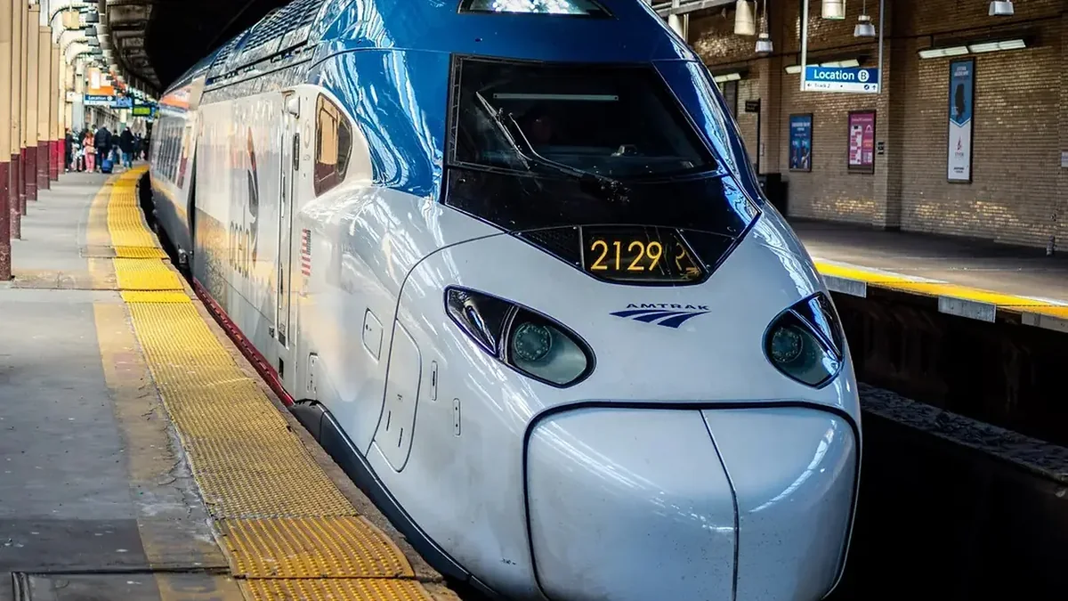 Amtrak NextGen Acela trainset 2129 at Newark Penn Station Amtrak NextGen Acela trainset 2129 at Newark Penn Station