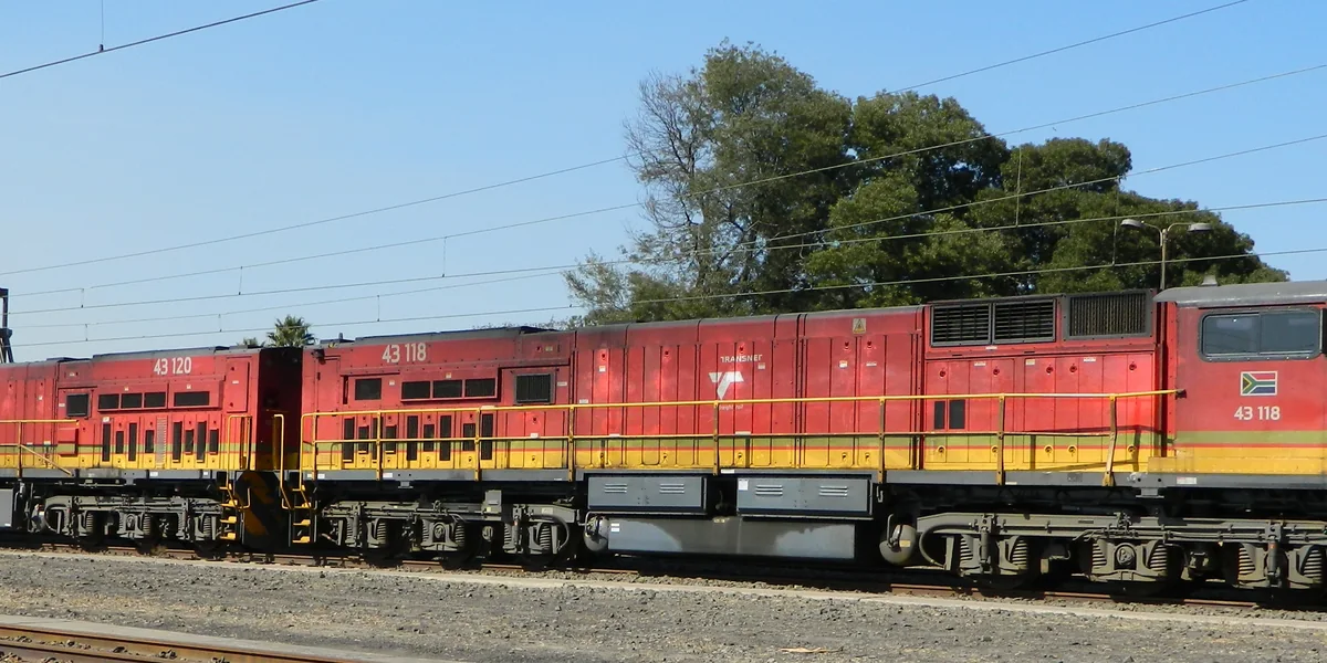 Two Transnet diesel locomotives operating in South Africa Two Transnet diesel locomotives operating in South Africa