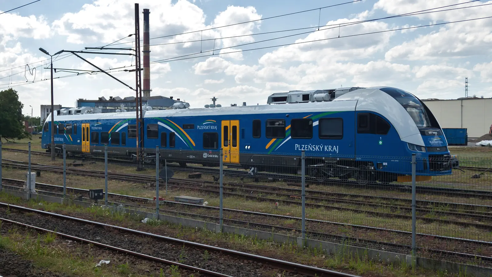 České dráhy RegioFox diesel multiple unit at the PESA factory in Bydgoszcz