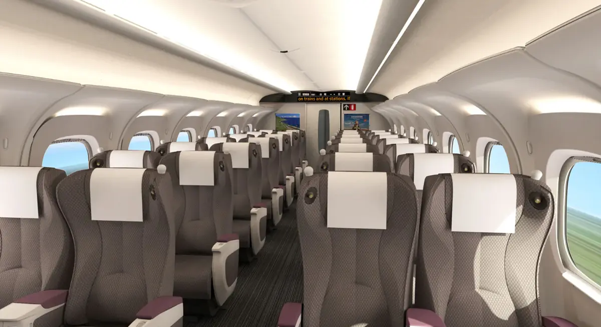 Taiwan N700ST high-speed train ships from Japan as the first of 12 sets, with commercial operation planned by the end of 2028.