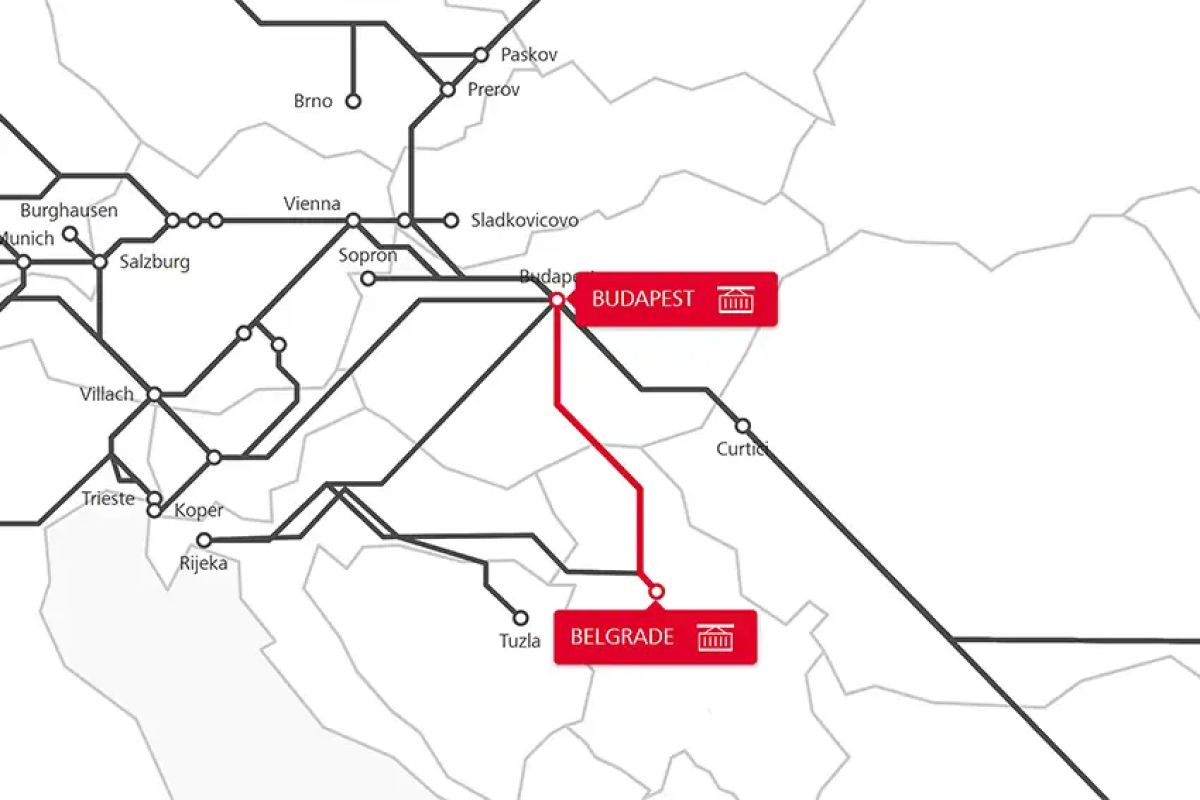 RCG’s Budapest–Belgrade intermodal service runs weekly, accepts four container sizes and is planned to add a second rotation. RCG’s Budapest–Belgrade intermodal service runs weekly, accepts four container sizes and is planned to add a second rotation.