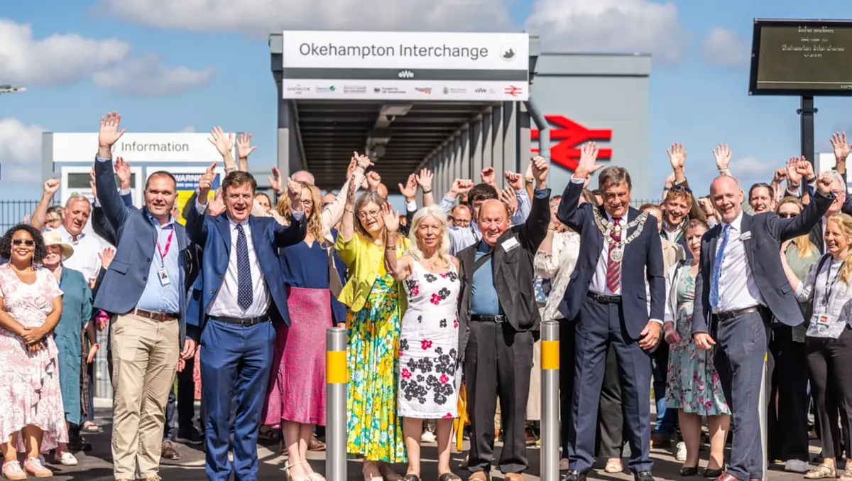 Okehampton Interchange station opens in West Devon with hourly trains, step-free access and links for buses, bikes and cars.
