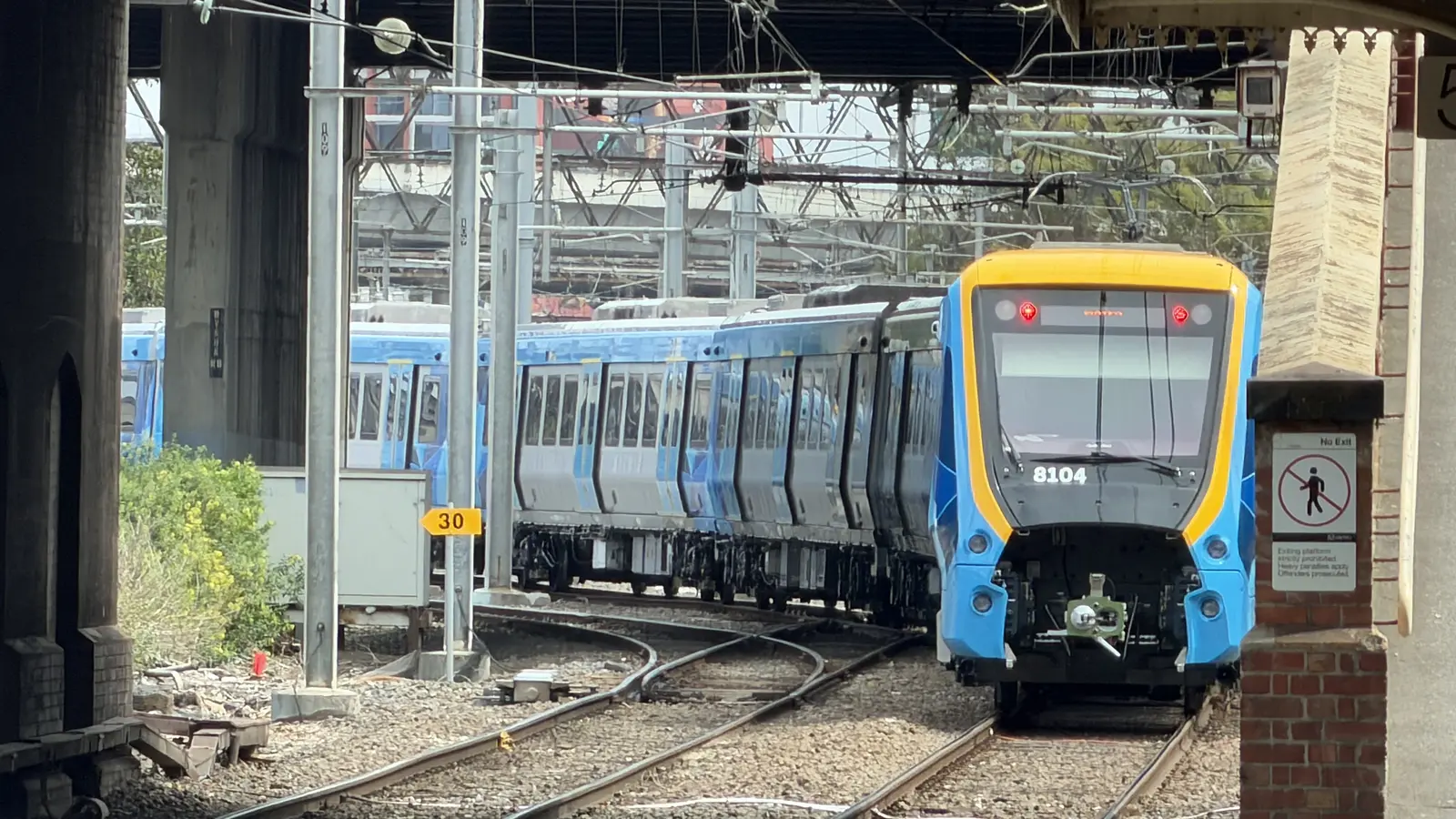 X’trapolis 2.0 train on a test run at North Melbourne station