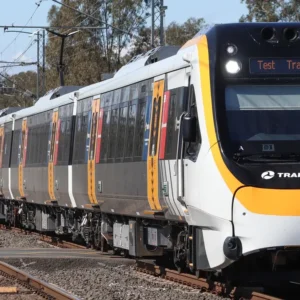 Translink-branded New Generation Rollingstock train 766 at Karrabin