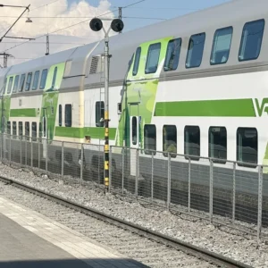 VR double-decker InterCity train at Helsinki Central station in Finland