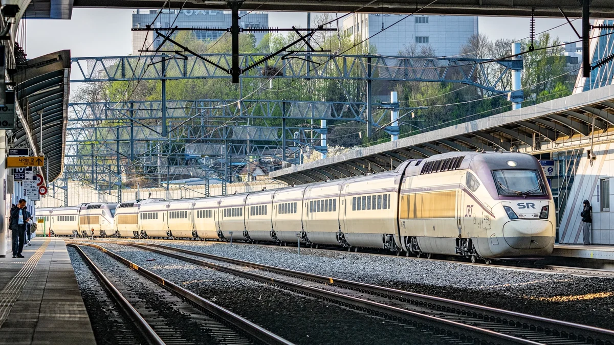 SRT high-speed train at Daejeon Station in South Korea