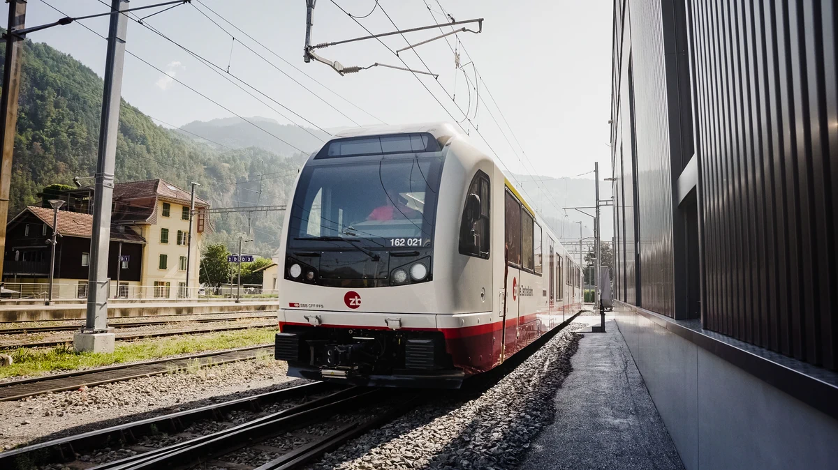    First new-generation Stadler FINK train for Zentralbahn at Meiringen