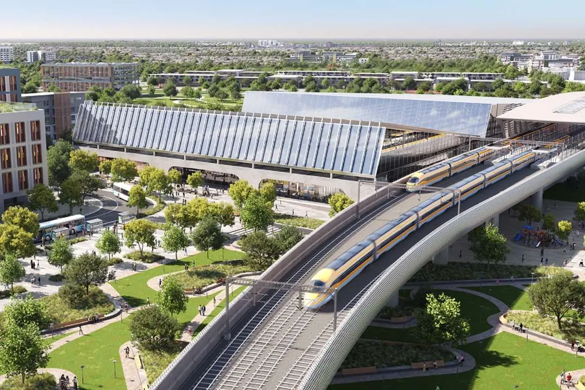 Conceptual rendering of Australia’s Newcastle–Sydney High Speed Rail project
