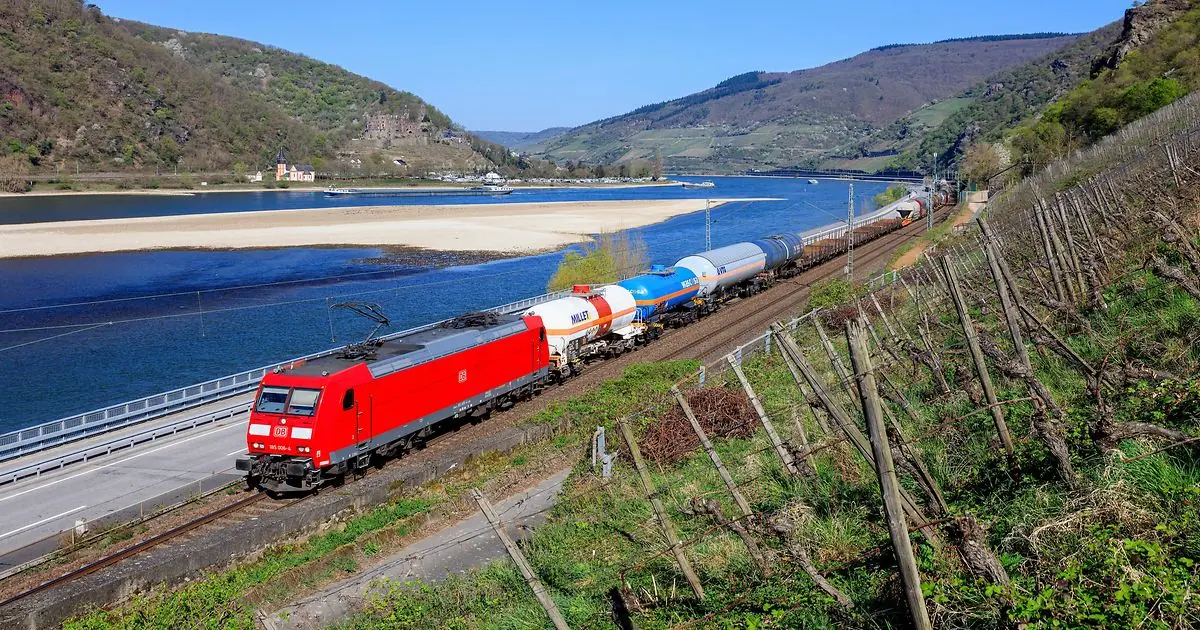     Low water levels on the Rhine River in Germany