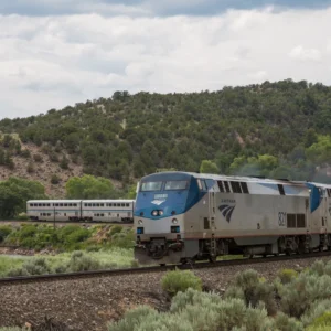 Amtrak California Zephyr in the Colorado Rockies