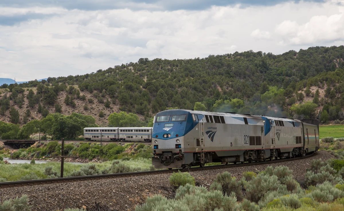 Amtrak California Zephyr in the Colorado Rockies