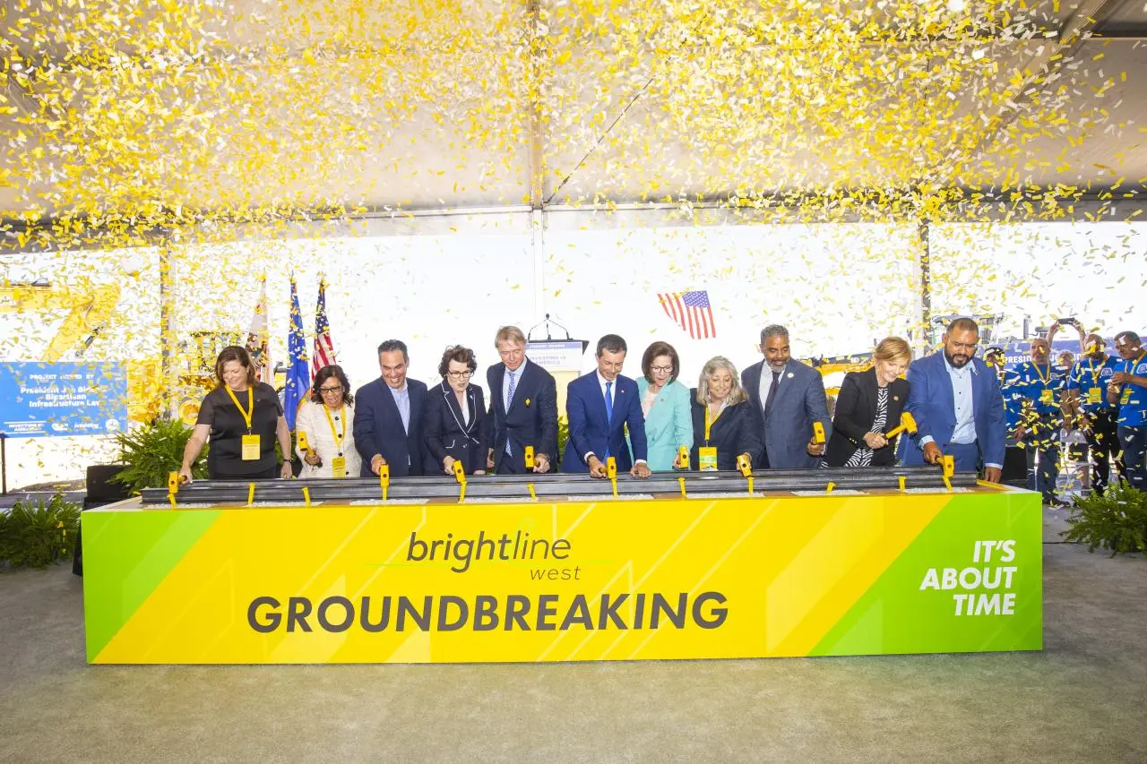 Brightline West groundbreaking ceremony in Las Vegas