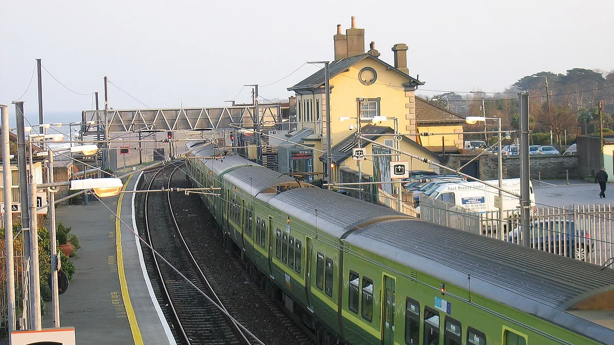 DART train at Greystones in County Wicklow