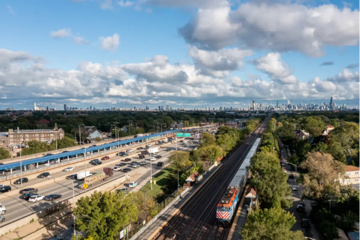 Metra train on the Chicago-area network overseen by the Northern Illinois Transit Authority