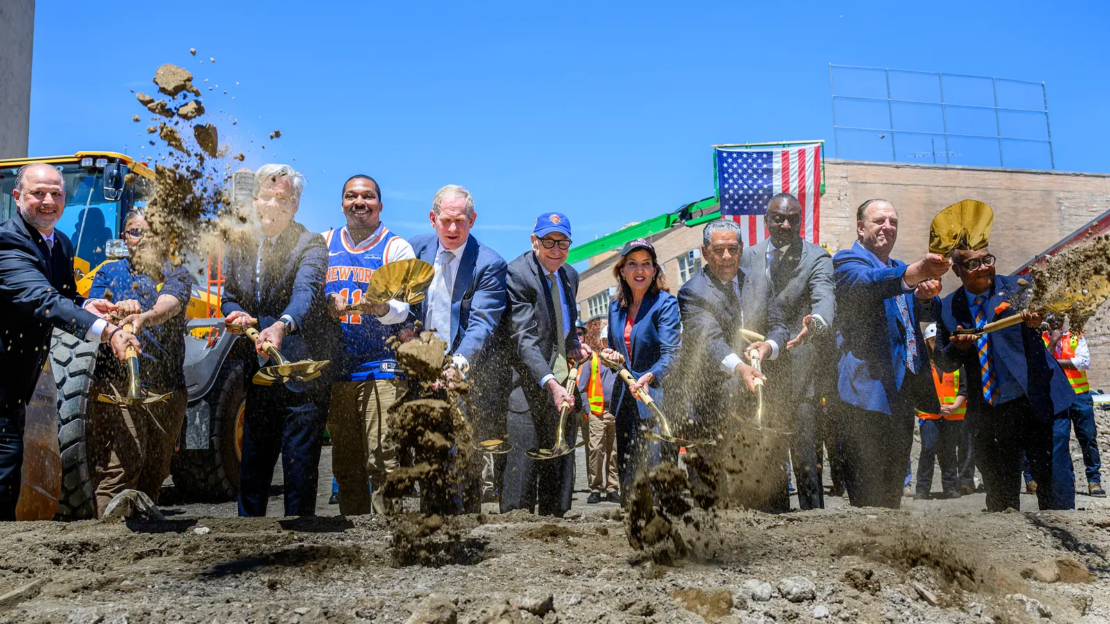 Officials break ground at the Second Avenue Subway Phase 2 construction site in East Harlem