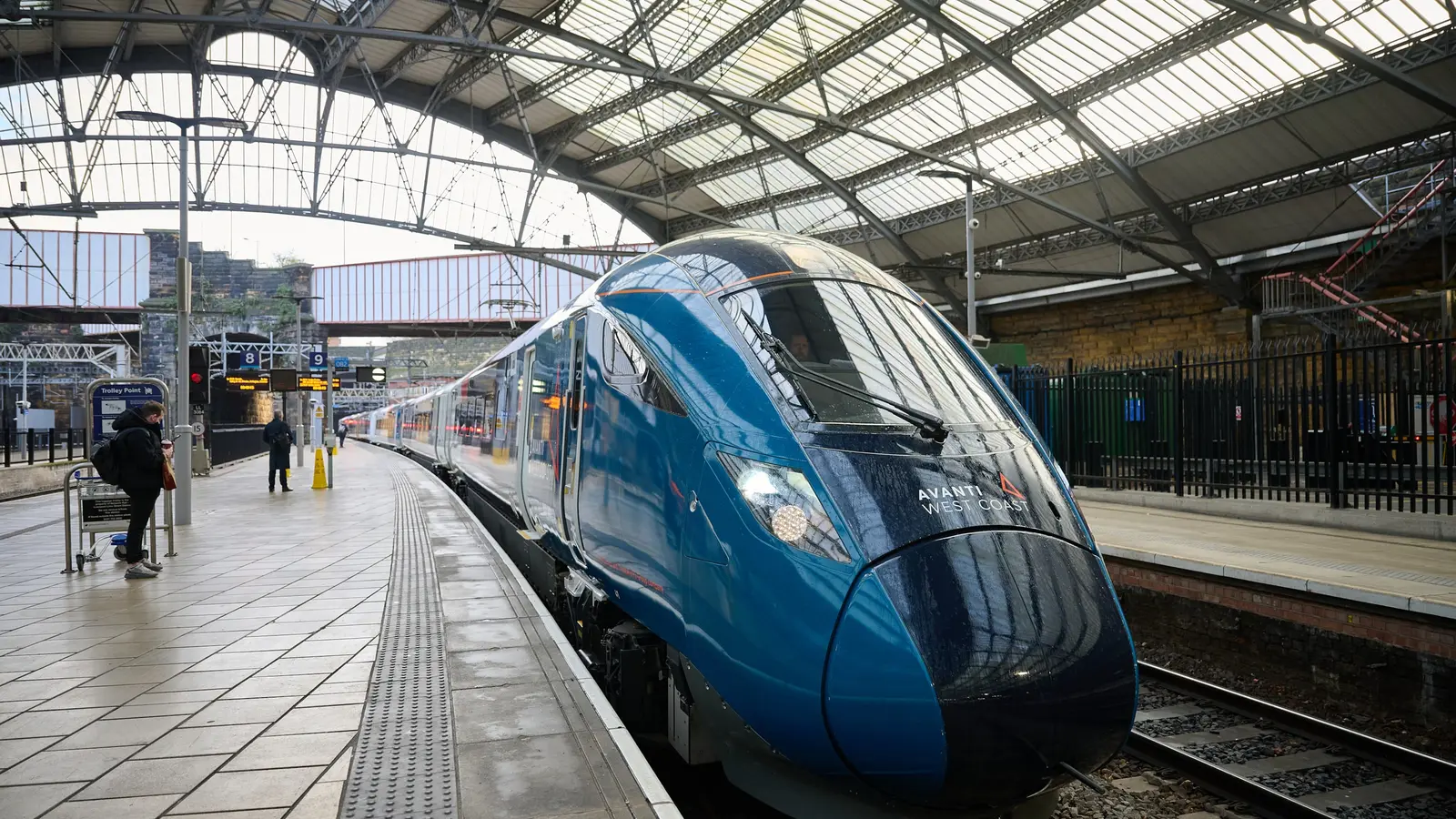 Avanti West Coast Evero train standing at Liverpool Lime Street